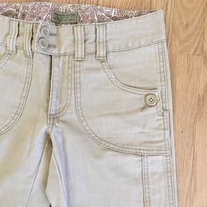 American Eagle Outfitters Tan Flared Jeans